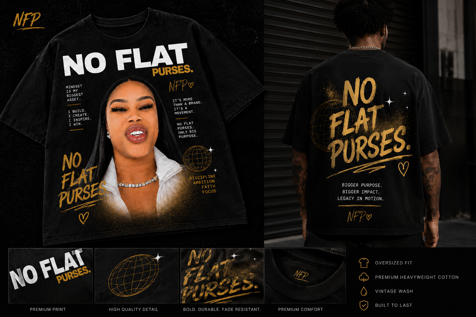 NO FLAT PURSES™ Limited Edition Tee